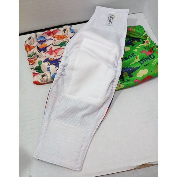 3-Pack Male Dog Diapers Belly Bands – Size XS – Dinosaur Print – NEW & Washable - Picture 7 of 10